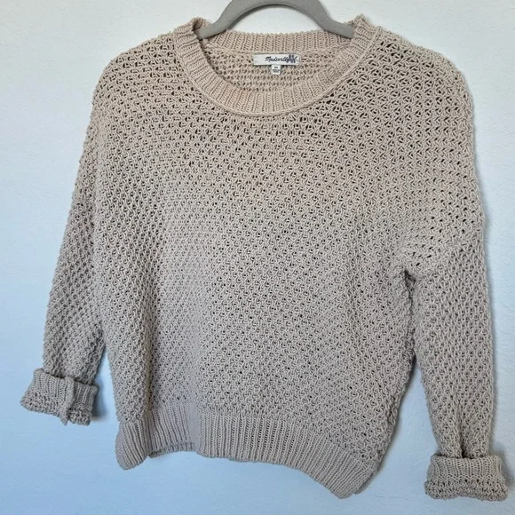 Sold 🤍Madewell French quarter pullover seed stitch sweater in oatmeal beige xs - Picture 10 of 10